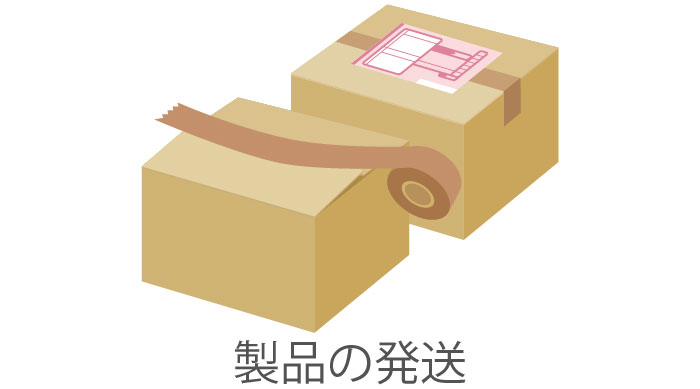 商品の梱包発送イメージ